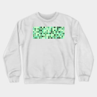 Abstract Green Squares Pattern Crewneck Sweatshirt